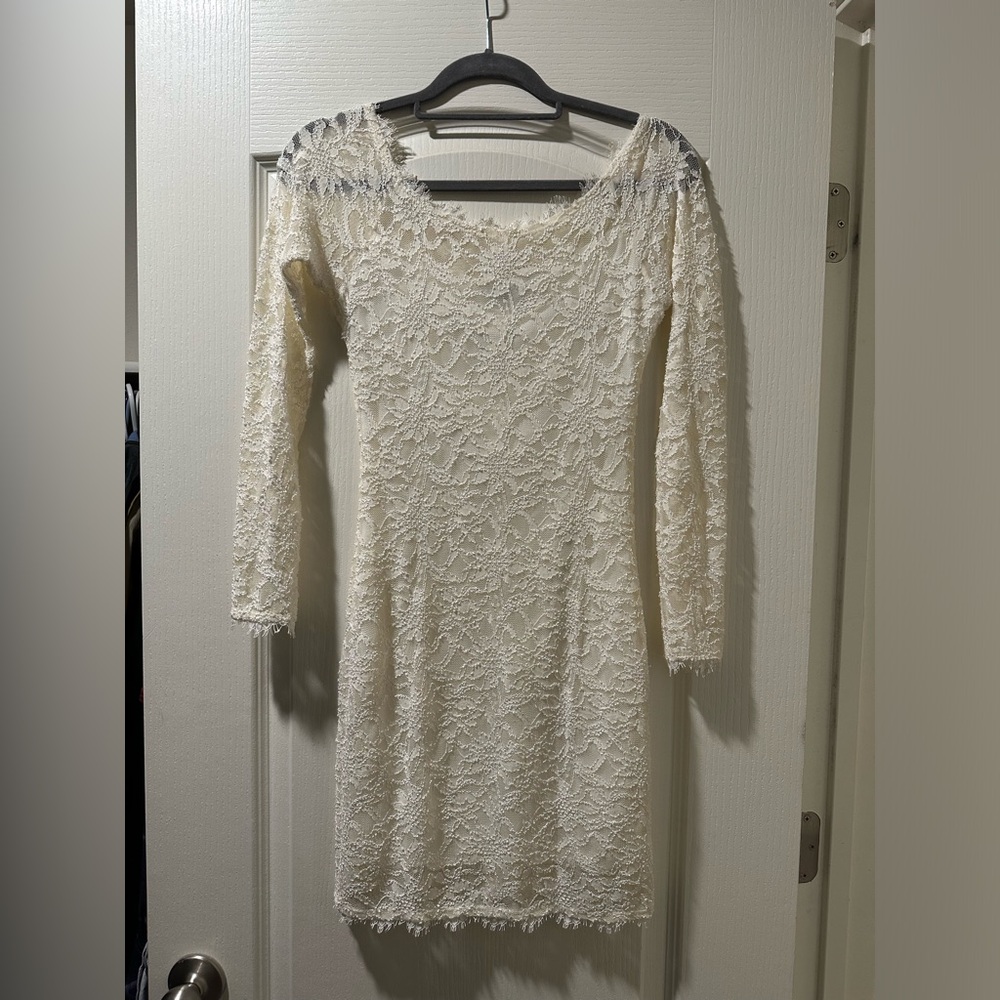 White/ivory lace dress